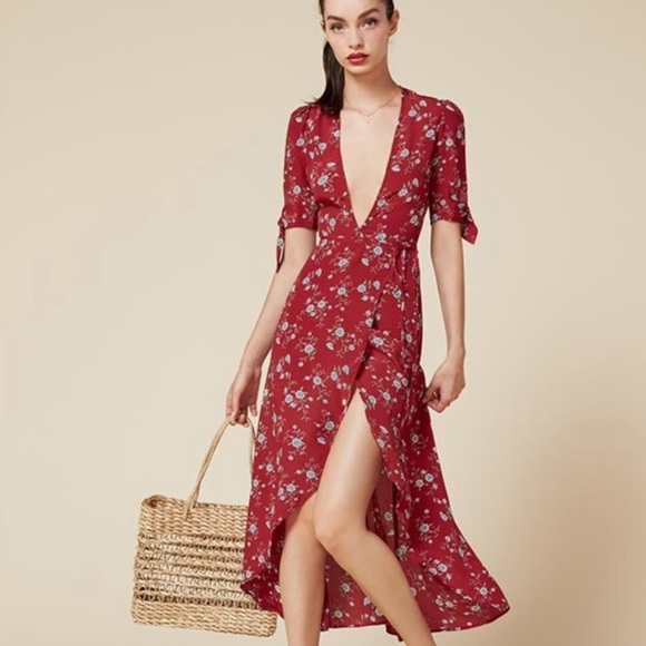 Reformation Royce Midi Dress-Feliz NWT - Picture 2 of 7